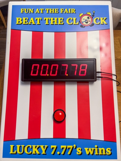 Beat the clock, beat the timer carnival game hire Northern Ireland