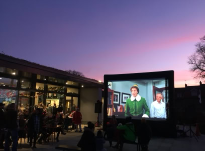 Christmas movies on outdoor cinema for hire Northern Ireland