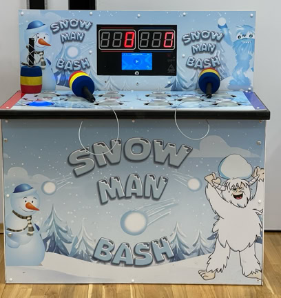 Bash a snowman interactive carnival game hire northern ireland